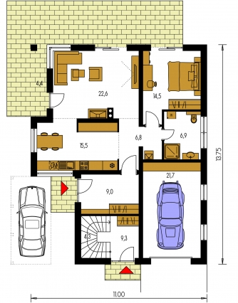 Floor plan of ground floor - PREMIER 199